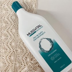 Mussvital Dermactive Dermatological Shower Gel 1000ml pH 5.5 for Sensitive Skin Daily Hygiene
