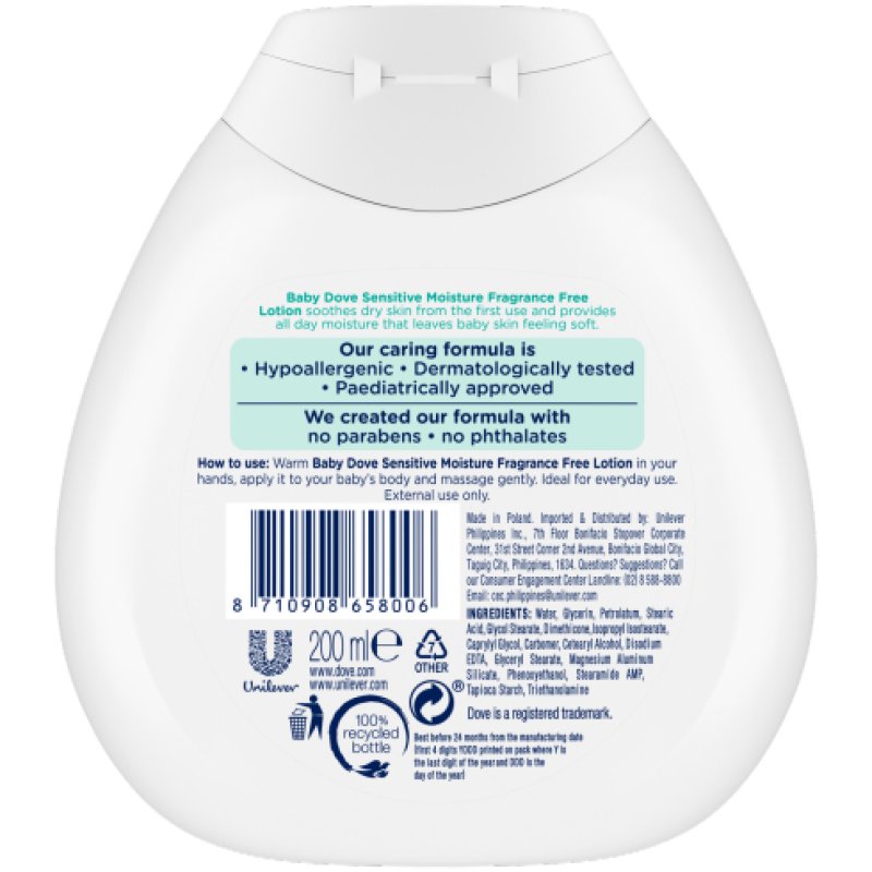 Dove 1016-58006 baby body lotion & milk 200 ml