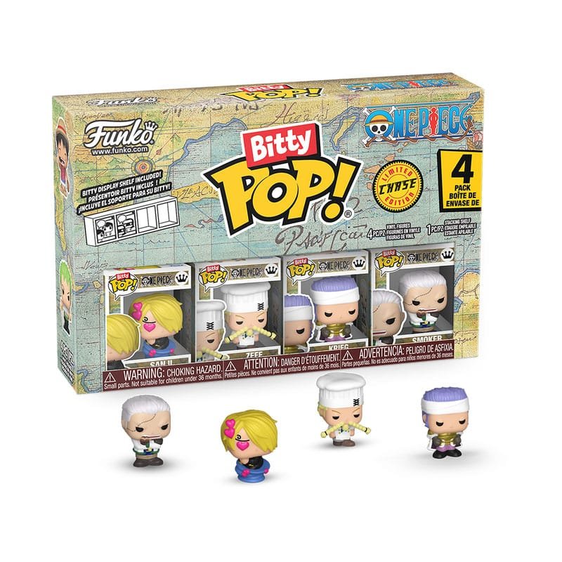 One Piece pack 4 figurines Bitty POP! Vinyl Sanji 2,5 cm