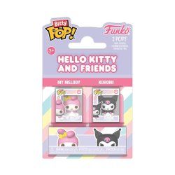 Hello Kitty pack 2 Bitty POP! Vinyl figurines My Melody&Kuromi 2 cm