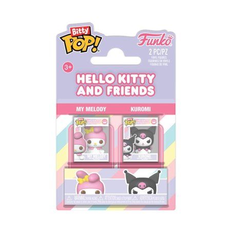 Hello Kitty pack 2 Bitty POP! Vinyl figurines My Melody&Kuromi 2 cm