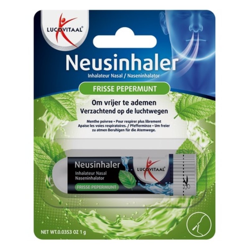 Lucovitaal Nasal Inhaler Free Breathing Fresh Peppermint