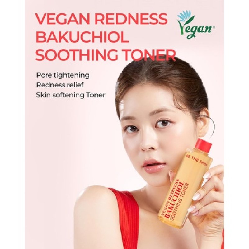 Vegan Redness Bakuchiol Soothing Toner - Gentle pH Balancing Redness Relief Face