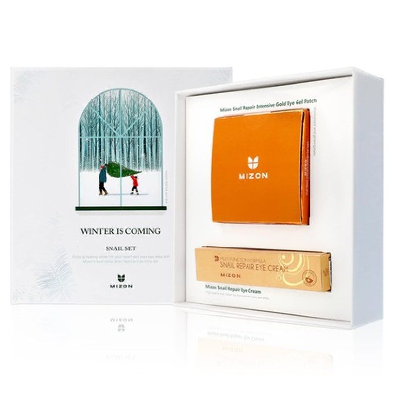 MIZON Eye Skincare Set Special Winter is Coming Set Eye Cream and Undereye Patches Wrinkle Care Skin Elasticity