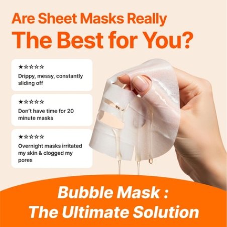 Menokin 30 Seconds Quick Bubble Mask with Bright Vitamin C and Glutathione