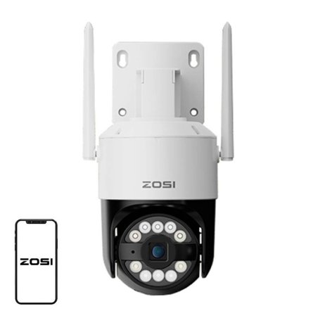 ZOSI C296 WiFi 8MP dual Pan Tilt IP66 outdoor camera 32GB microSD card