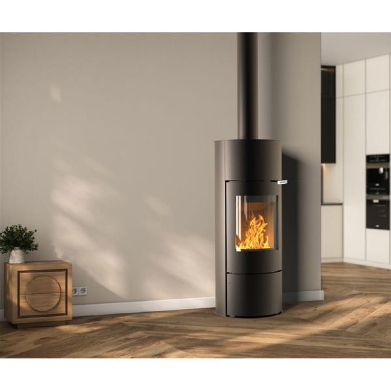 FR9016790B-Poêle à bois-FIORE-Vision verticale - acier - noir - Avec 6 *