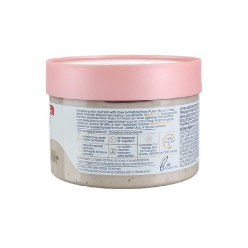 Dove Exfoliating Body Polish Scrub for Silky Skin Oatmeal & Calendula Oil 10.5oz