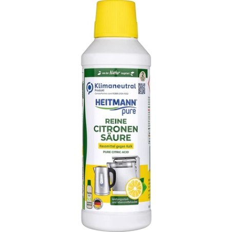 HEITMANN Pure Citric Acid Ecological Organic Descaler for Kitchen & Bathroom Liquid 500ml