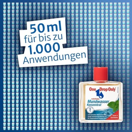 One Drop Only 50ml Concentrated Mouthwash - Antibacterial Mouthwash for Daily Use - Up to 1000 Applications