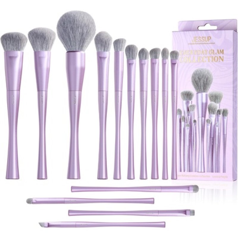 Jessup Professional 14-Piece Vegan Makeup Brush Set for Foundation
