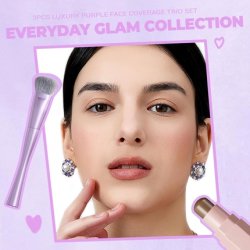 Jessup Face Makeup Brush Set 3 Pcs Ultrasoft Dense Makeup Brushes