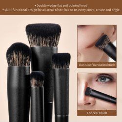 STOCKJBE14 - Jessup Makeup Brushes Set 14pcs Black Kabuki Foundation