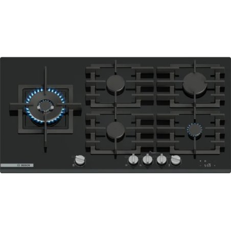 Bosch Serie 8 PRS9A6H40 hob Black Built-in 90 cm Gas 5 zone(s)