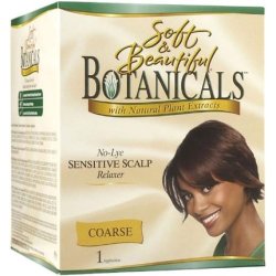 Soft & Beautiful Botanicals Sensitive Scalp Relaxer with Natural Plant Extracts - Coarse