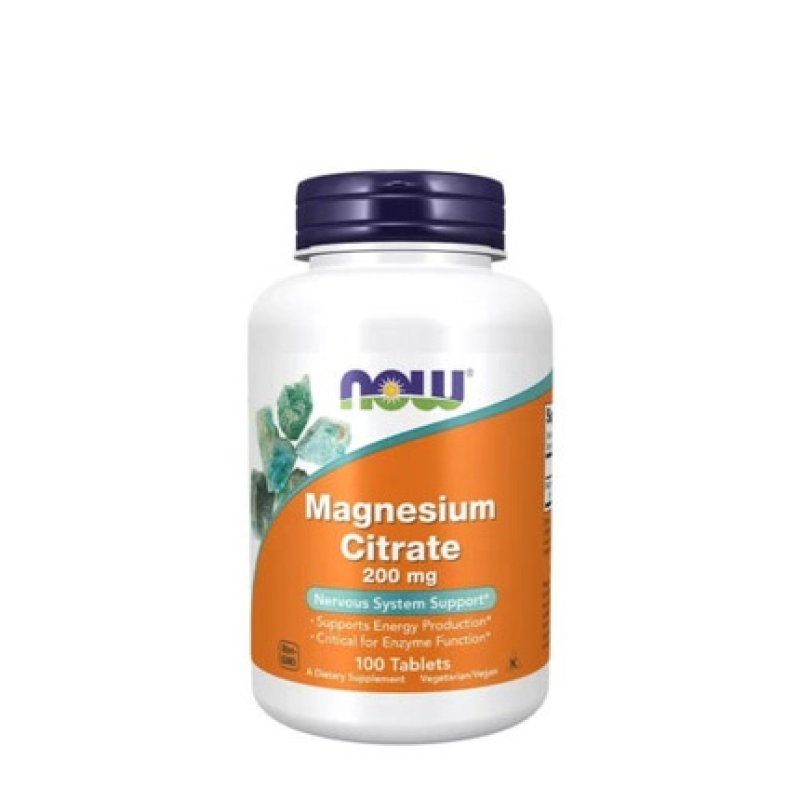 Magnesium Citrate 200mg Extra Strong 100 Tablets - Now Foods Top Quality