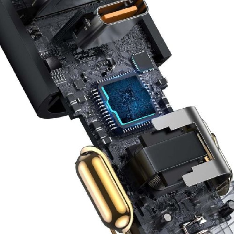 Baseus CCBT-C0G mobile device charger Mobile phone Grey Cigar lighter Fast charging Auto