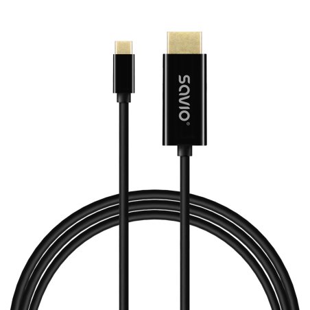 SAVIO CL-191 USB-C to HDMI Cable 30Hz 2m plastic