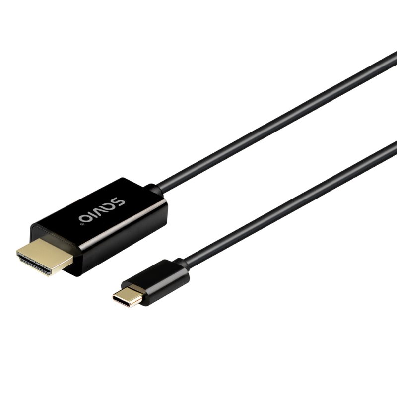 Savio CL-191 câble USB 2 m USB C Noir