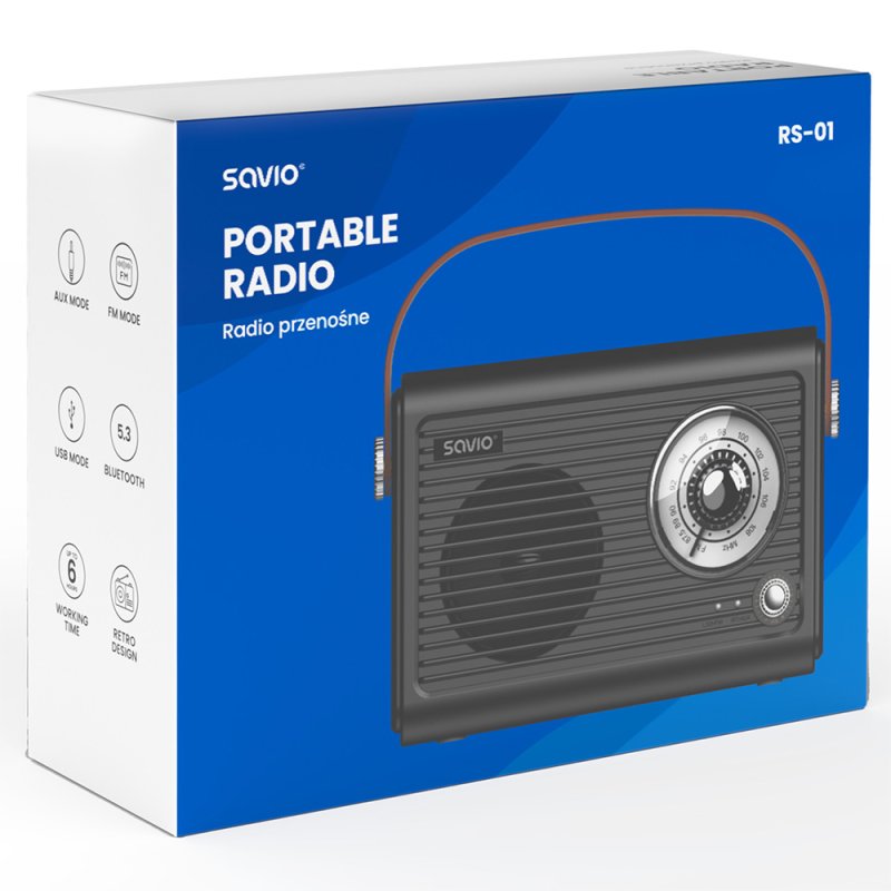 Savio RS-01 radio Portable Black