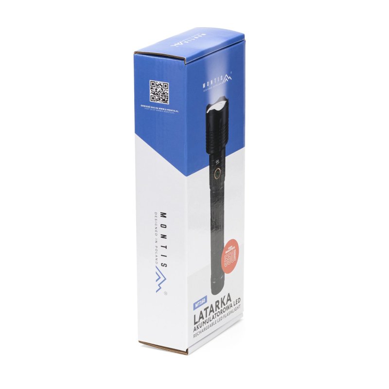 Montis Taktyczna ręczna latarka akumulatorowa LED MT160 Noir Lampe torche