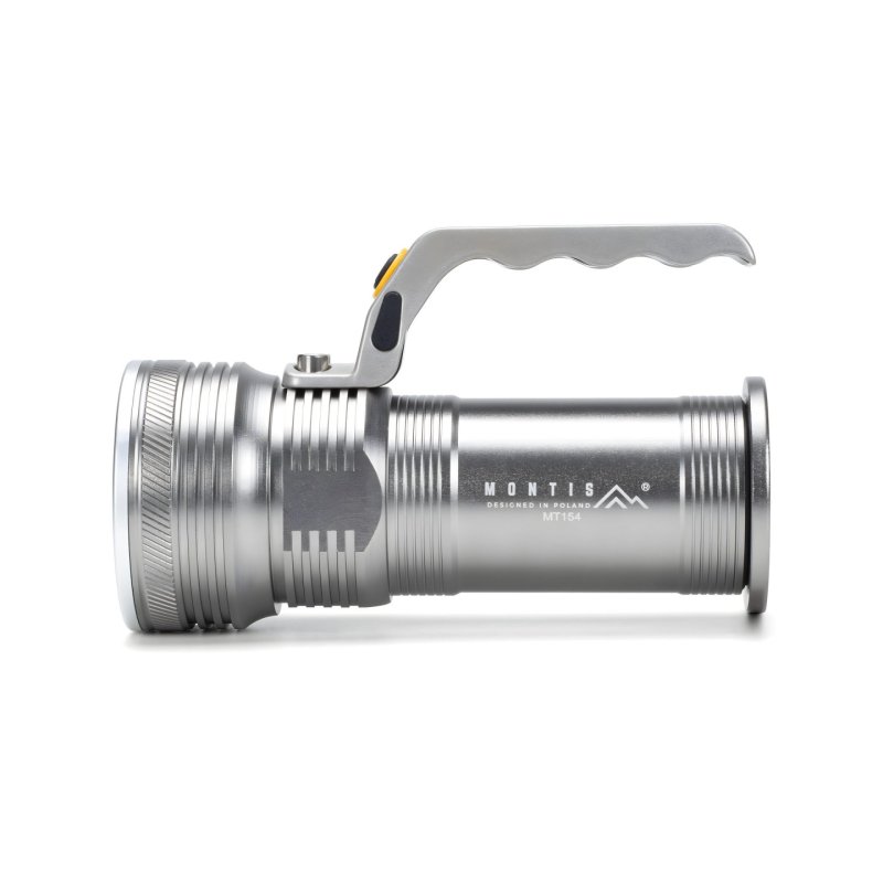 Montis Aluminiowa ręczna latarka akumulatorowa LED MT154 Gris Lampe torche