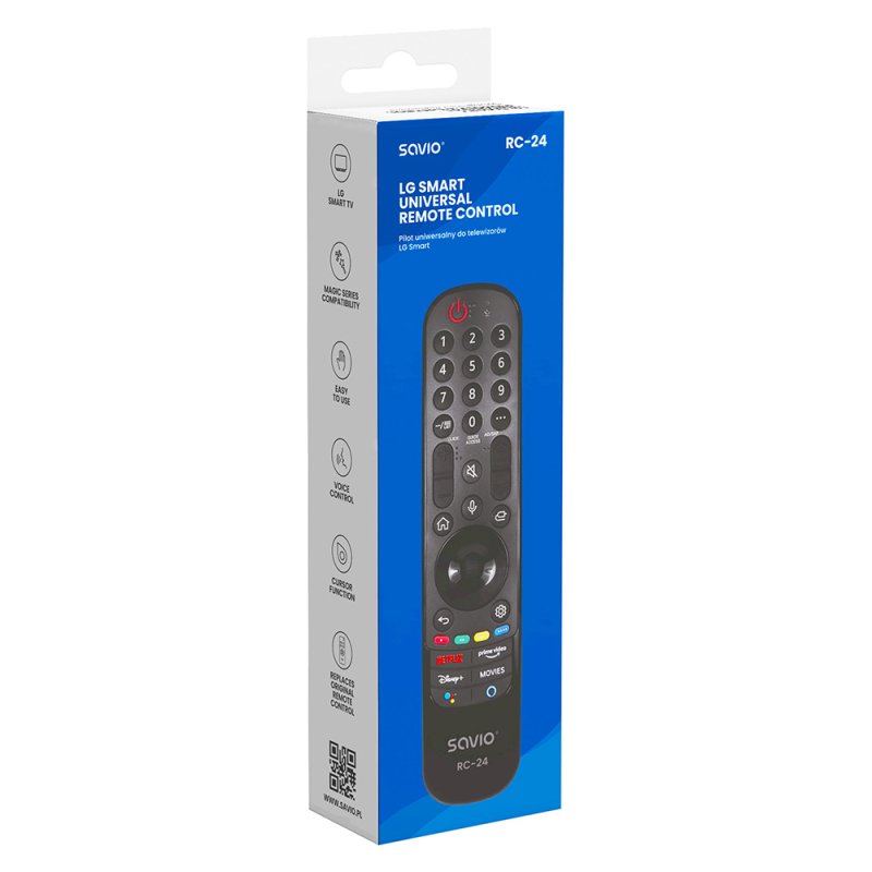 Savio RC-24 télécommande TV, Universel Appuyez sur les boutons