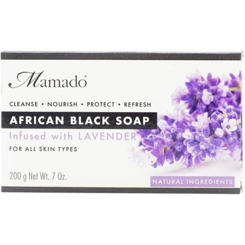 Mamado African Black Soap Infused with Lavender 200g