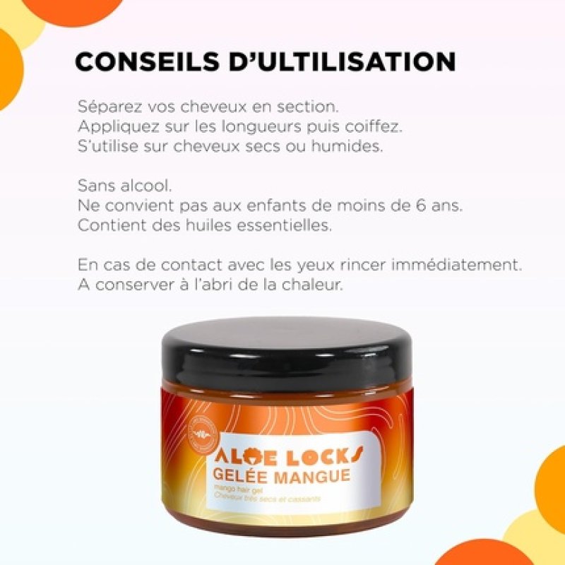 Aloe Locks Fixing Mango Gelee for Shaping and Styling Locks, Braids & Curls