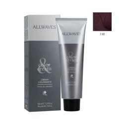 ALLWAVES Professionnelle Cream Color 7.32 Coffee With Milk Hair Color 100ml