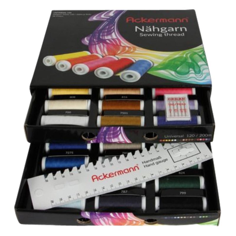 ACKERMANN Nähgarnbox schwarz