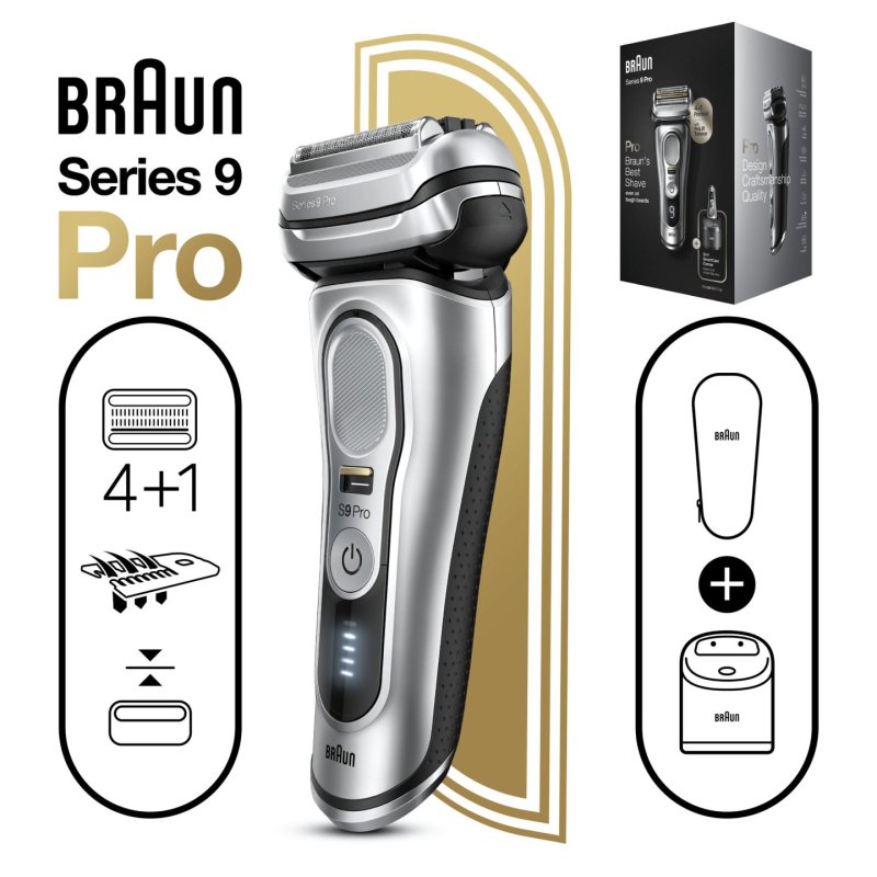 Braun Series 9 9467cc Wet & Dry Foil shaver Trimmer Black, Grey