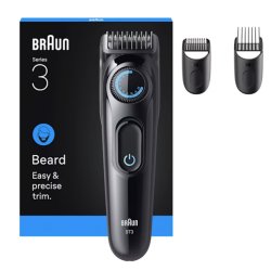 Braun Series 3 Beard Trimmer BT3520 244978 Akku/Netz black/blue 3 Aufsätze