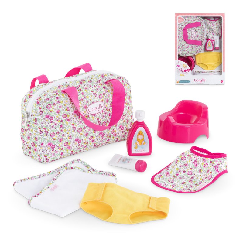 Corolle BB36 COFFRET ACCESSOIRES À LANGER FLEURI