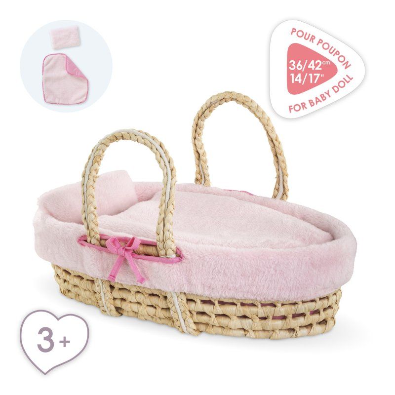 Corolle BB36/42 ENSEMBLE COUFFIN PELUCHE ROSE