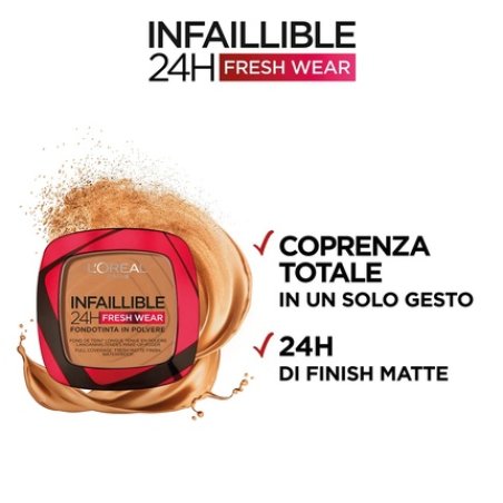L'Oréal Paris Infaillible 24H Fresh Wear Mattifying Make-Up Powder 330 Hazelnut 24H Waterproof Sweatproof