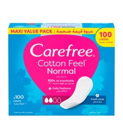 Carefree Cotton Feel Normal Daily Panty Liners 100 Units