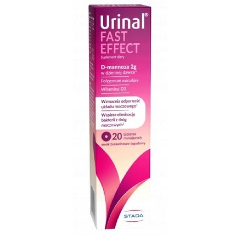 Stada Poland Urinal Fast-Acting Effervescent Tablets 20-Count - Urinary Health Supplement