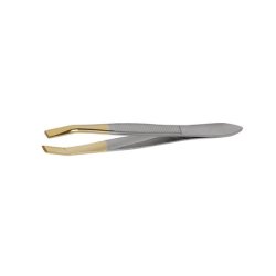 Rickiparodi Straight Tweezers Gold - Perfect For Precise Makeup Application