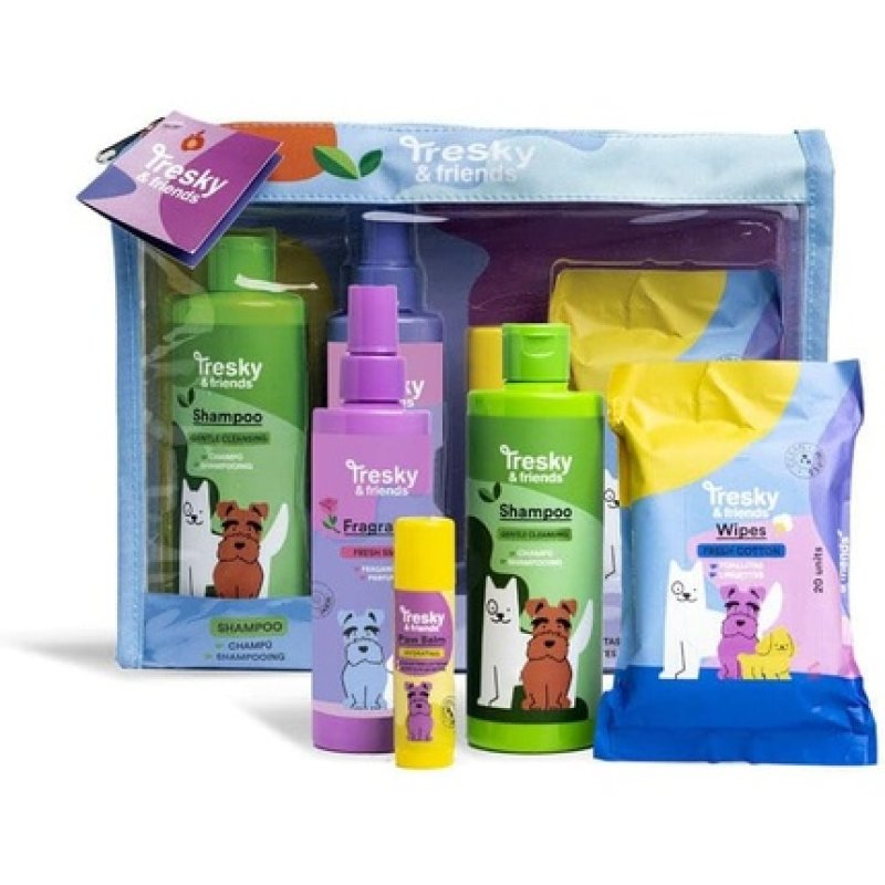 Tresky & Friends Gift Set for Animals 4 Pieces Shampoo 300ml Calming Spray