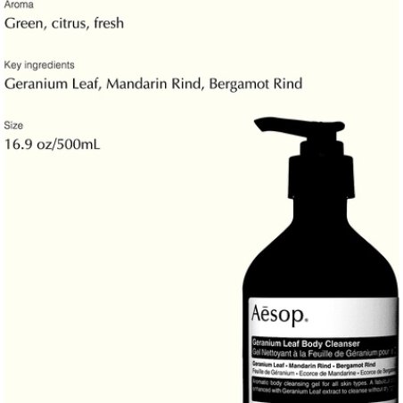 Aesop Geranium Leaf Body Cleanser 500ml