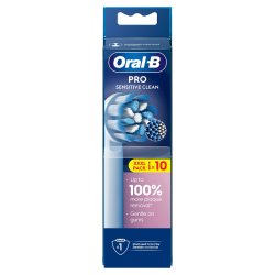 Oral B - Pro Sensitive Clean Toothbrush Heads - White - 10 Counts