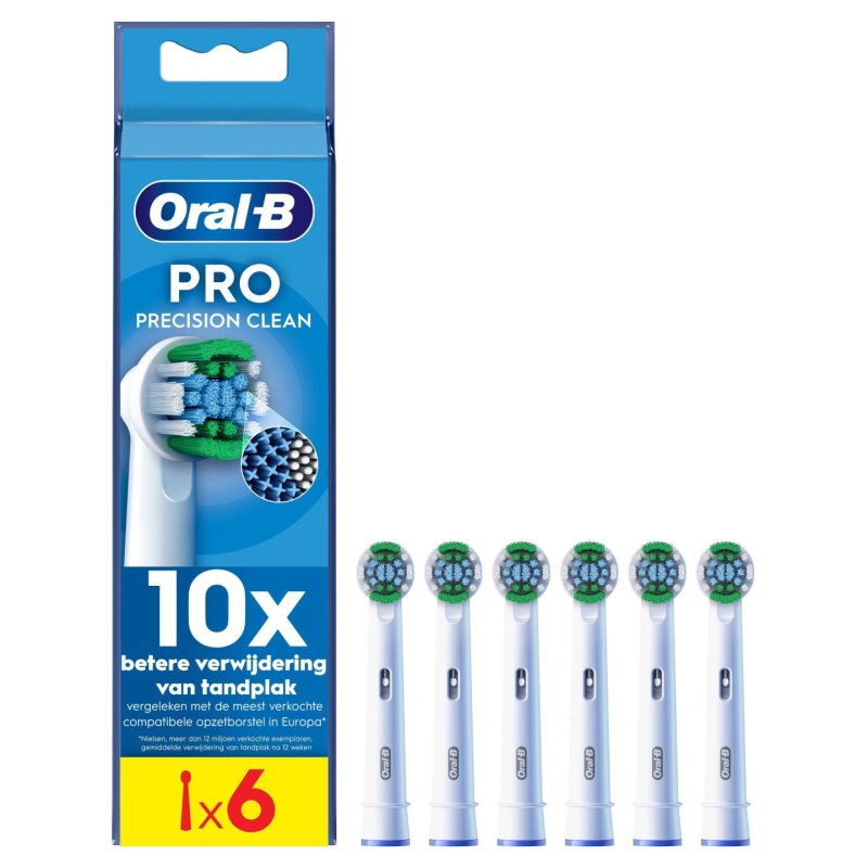 Oral B - Pro Precision Clean Toothbrush Heads - 6 Counts - White