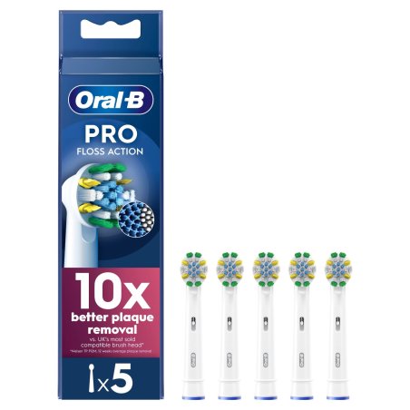Oral B - Pro Floss Action Toothbrush Heads - White - 5 Counts