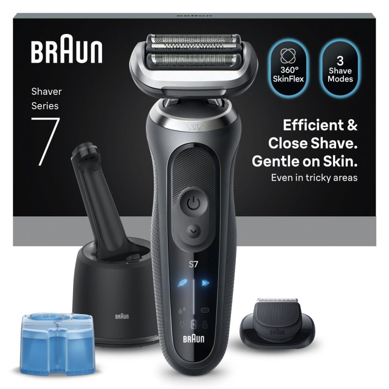 Braun - Series 7 Electric Shaver - SmartCare Center 1 Attachment - 72-G7200CC - Grey