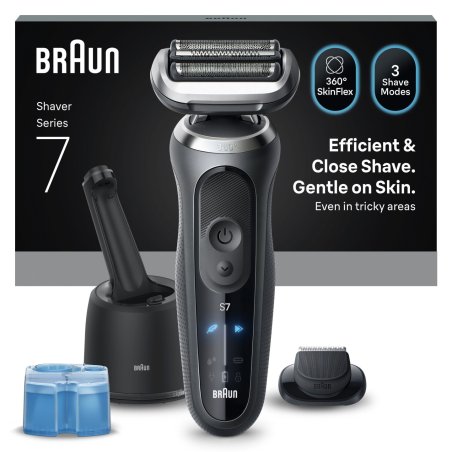 Braun - Series 7 Electric Shaver - SmartCare Center 1 Attachment - 72-G7200CC - Grey