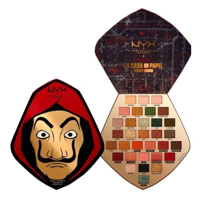 Nyx Professional Makeup Eyeshadow Palette Mask Money Heist