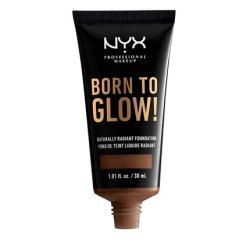 NYX PROFESSIONAL MAKEUP Born To Glow Naturally Radiant Foundation Medium Coverage Deep Rich 1.01 Fl Oz