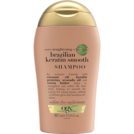 OGX Ever Straightening Brazilian Keratin Smooth Travel Size Shampoo 88.7ml