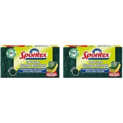 Spontex Jumbo Anti-Grease Scourer for Large Surfaces with Grease-Repellent